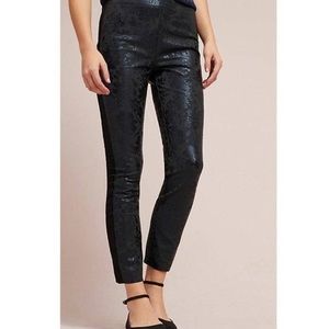 Anthropologie Essential Skinny Foil Embellished Pants